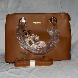 Brown flower bag